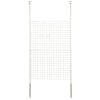 Yamazen Sp-90(W) Tension Partition (Wire Type), Width 35.4 X Depth 2.0 X Height 66.5 - 116.5 Inches (90 X 5 X 166.5 - 295.5 Cm), Includes 4 Hooks, Wall Hanging, Storage, Ceiling, Room Divider, Assembly Required, White