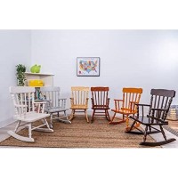 Gift Mark Childs Rocking Chairs - Classic Hand-Made Wooden Rockers For Boys And Girls - Vintage Style Colonial Kids Seats - Childrens Furniture Rocker (Cherry)