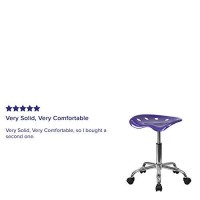 Flash Furniture Vibrant Violet Tractor Seat And Chrome Stool