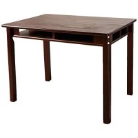 Lipper International Childs Rectangular Table With Shelves And 2 Chairs, Espresso Finish, 32 34 X 23 14 X 24