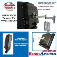 Ready America Strong Arm Removable Lcd Tv Wall Mount, Travel Accessories For Rv, Camper, Truck, Dual-Locking Mounting Stations, Tilts, Pans, & Extends, Earthquake, Fire, Flood Safety
