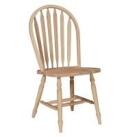 International Concepts Windsor Arrow Back Chair, Unfinished