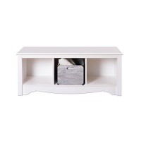 Prepac Monterey 3-Cubbie Bench, White