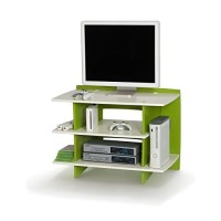 Legara Kids Furniture Frog Series Collection, No Tools Assembly Gaming Center Stand, Lime Green And White