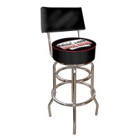 Four Aces Padded Swivel Bar Stool With Back