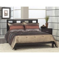 Modus Furniture Solid Wood Platform Bed, Full, Riva - Espresso