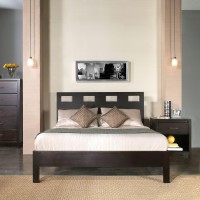 Modus Furniture Solid-Wood Bed, Queen, Riva - Espresso