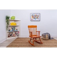 Gift Mark Childs Rocking Chairs - Classic Hand-Made Wooden Rockers For Boys And Girls - Vintage Style Colonial Kids Seats - Childrens Furniture Rocker (Honey Wood)