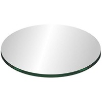 Spancraft Glass 36-Inch Round ?Inch Thick Clear Glass Table Top With Polished Edge