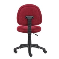 Boss Office Products Perfect Posture Delux Fabric Task Chair Without Arms In Burgundy