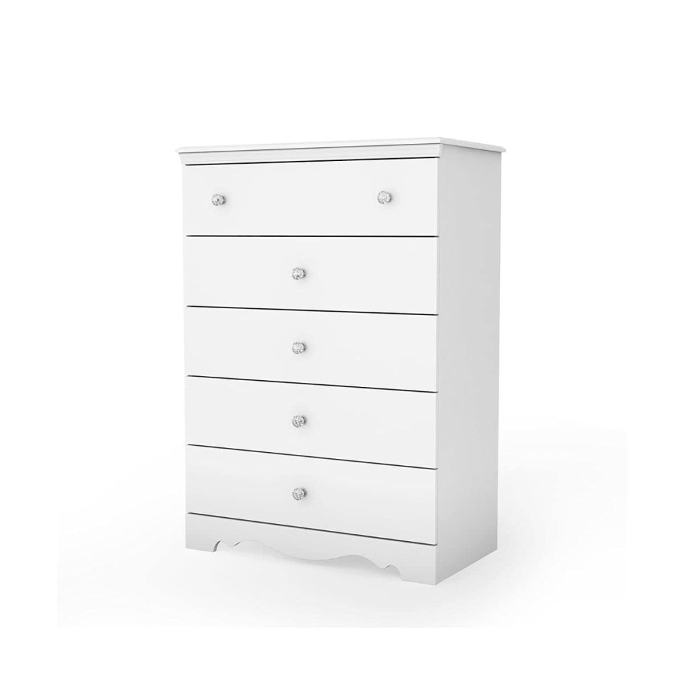 South Shore Crystal 5-Drawer Chest, Pure White