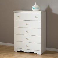South Shore Crystal 5-Drawer Chest, Pure White