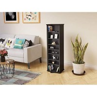 Prepac Two-Sided Spinning Tower Storage Cabinet, Black
