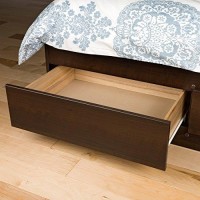 Prepac Mates Platform Storage Bed With 6 Drawers, Queen, Espresso