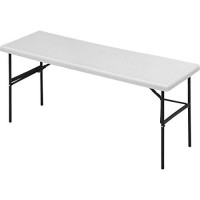 Iceberg Indestructable Classic Folding Table, Indoor Or Outdoor, Platinum Granite, 300 Lbs Weight Capacity 24 X 72