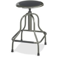 Safco Products Diesel Extended-Height Stool , Industrial Style, Steel Frame, Padded Seat, Height-Adjustable