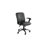 Safco Products High Back Big And Tall Swivel Desk Task Office Chair, 27 W X 30-1/4D X 40-3/4-44-3/4 H, 500 Lbs, Black Vinyl