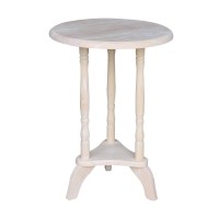 Ic International Concepts Round Plant Table, L: 16 X W: 16 X H:23, Unfinished