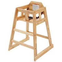 Winco Unassembled Wooden High Chair, Natural