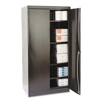 O Tennsco O - Standard Storage Cabinet, 4 Adjustable Shelves, 36 X 24 X 72, Black