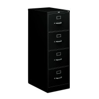 Hon 4-Drawer Legal File - Full-Suspension Filing Cabinet With Lock, 52 By 25-Inch Black (H514)