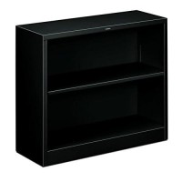 Hon Hons30Abcp Metal Bookcase With Two, 34-1/2W X 12-5/8D X 29H, Black (S30Abcp), 2-Shelf, 2 Shelves