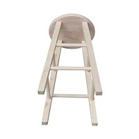 International Concepts 24-Inch Round Top Stool, Unfinished