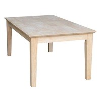 International Concepts Tall Shaker Coffee Table, Unfinished
