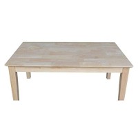 International Concepts Tall Shaker Coffee Table, Unfinished
