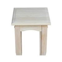 International Concepts 21-Inch Tea Table, Unfinished