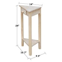 International Concepts Corner Accent Table, Unfinished