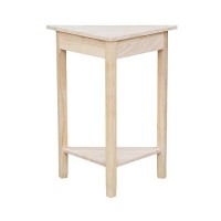 International Concepts Corner Accent Table, Unfinished