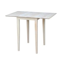 International Concepts Small Drop-Leaf Table, Unfinished