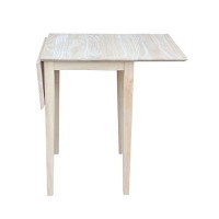 International Concepts Small Drop-Leaf Table, Unfinished