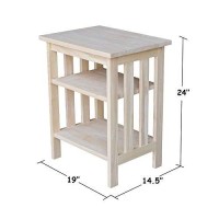 International Concepts Mission Printer Stand, Unfinished