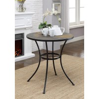 4D Concepts Round Table With Slate Top, Metalslate