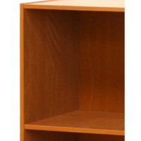 Furinno Basic 3-Tier Bookcase Storage Shelves, Light Cherry