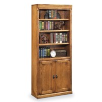 Martin Furniture Huntington Oxford Library Bookcase With Lower Doors, Wheat Finish, Fully Assembled