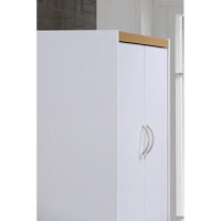 Hodedah 4 Door Kitchen Pantry With Four Shelves, White