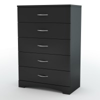 South Shore Step One 5-Drawer Chest-Pure Black