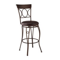 Linon Circled Brown And Black Brushed Stroke 30 Swivel Counter Stool