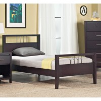 Modus Furniture Solid-Wood Bed, Twin, Nevis - Espresso