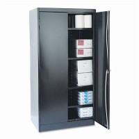 Tennsco : Standard Storage Cabinet, 4 Adjustable Shelves, 36 X 24 X 72, Black -:- Sold As 2 Packs Of - 1 - / - Total Of 2 Each