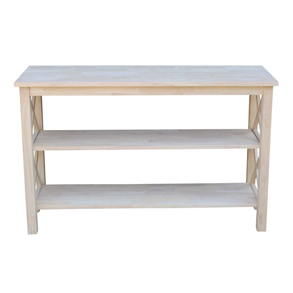 International Concepts Hampton Console Or Sofa Table Unfinished