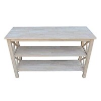 International Concepts Hampton Console Or Sofa Table Unfinished