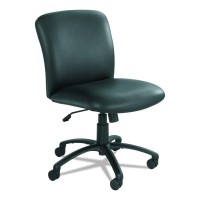 Safco Products Uber Big And Tall Mid Back Chair 3491Bv, Black Vinyl, Rated For 24-7 Use, Holds Up To 500 Lbs (Optional Arms Sold Separately)