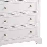 Home Styles Naples White Finish Four Drawer Chest Including Top Drawer Felt Lined For Jewelry