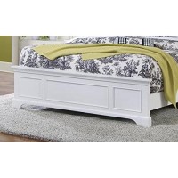 Homestyles Naples Queen Bed With Wood Raised Panel Headboard Footboard And Matching Rails, White