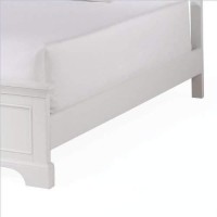 Homestyles Naples Queen Bed With Wood Raised Panel Headboard Footboard And Matching Rails, White