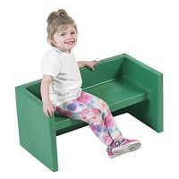 Childrens Factory Adapta-Bench, Cf910-031, Green, Kids Flexible Seating, Classroom, Preschool And Daycare Furniture, Indoor Or Outdoor Toddler Chairs